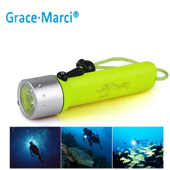 Портативный светодиодный фонарик для дайвинга GM Mini Q5, водонепроницаемый подводный фонарь со светодиодной подсветкой мощностью 3 Вт, для подводного плавания Используется батарея 4 * AA для рыбалки