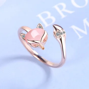 Простое кольцо женское кольцо с лисой простой темперамент кольцо на указательный палец кольца для женщин
