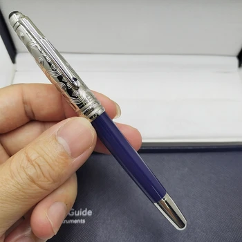роскошная синяя шариковая ручка с роликом 163 / Шариковая ручка / авторучка, канцелярские принадлежности, модные шариковые ручки для письма, подарок
