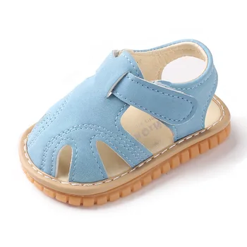 Сандалии для маленьких девочек и мальчиков 2023 года, летняя обувь для малышей, школьная обувь из натуральной кожи на мягкой подошве, Детские пляжные сандалии