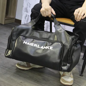 Спортивная сумка из искусственной кожи, мужские дорожные сумки-тоут, большая вместительная сумка для фитнеса, спортивных тренировок, деловой багаж, сумки, упаковка обуви
