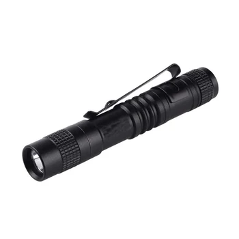 Фонарик-ручка-фонарик Super Small Mini AAA XPE-R3 Светодиодная лампа с зажимом для ремня, карманный фонарик с кобурой