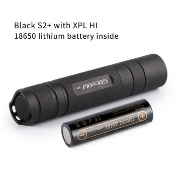 Черный S2 + XPL HI, фонарик 18650, фонарик с батареей 18650 