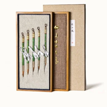 Щетка для волос с лаской, Изысканная кисть для китайской каллиграфии, Профессиональная ручка для рисования обычным шрифтом, работающая кисть для рисования пейзажей, ручка для рисования