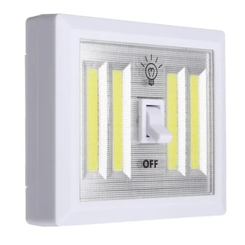 1 шт. Переключатель настенного светильника COB LED с батарейным питанием Гаражный шкаф Лампа для шкафа Аварийные ночные светильники для кемпинга