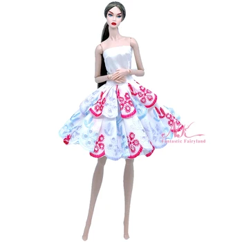 1 шт. Элегантное вечернее платье принцессы, Женское кружевное платье, аксессуары для игрушек для куклы Барби, аксессуары 280D