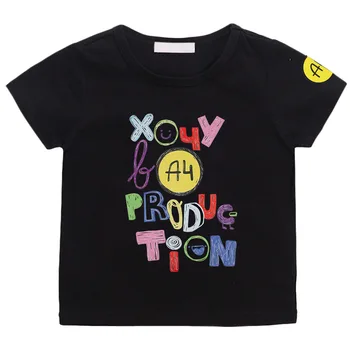 100% Cotoon мерч а4 T-Shirt for Girls Merch A4 Tops Children's Clothing Baby Boy's Casual а4 мерч для детей Kids Summer Clothes