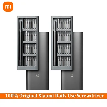 100% Оригинальный набор отверток Xiaomi для ежедневного использования, 24 прецизионных магнитных бита, алюминиевая коробка, Набор отверток 