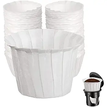 100 шт. одноразовых кофейных бумажных фильтров для кофеварки Ninja с двойным завариванием, многоразовые K чашек, совместимый фильтр для замены K чашек