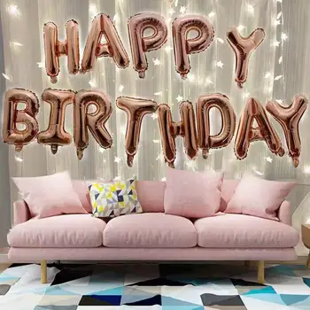 16-дюймовый Набор воздушных шаров из алюминиевой фольги с Днем Рождения Оптом, украшение детской комнаты для взрослых, Детская вечеринка