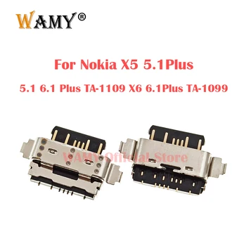 2-10 шт. USB-порт для зарядки Док-станция Разъем зарядного устройства для Nokia X5 5.1 Plus 5.1 6.1 Plus TA-1109 X6 6.1Plus TA-1099