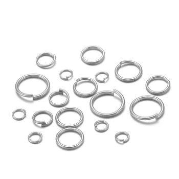 200 шт./лот, 4-10 мм, замыкающее кольцо из нержавеющей стали, открытые переходные кольца, Разъемные кольца, соединитель для изготовления ювелирных изделий, аксессуары, расходные материалы