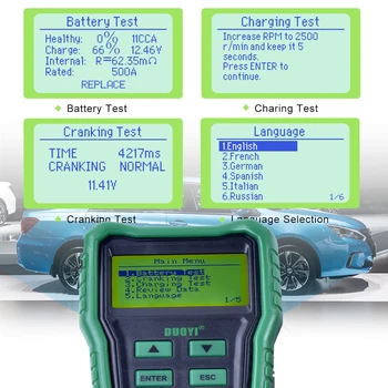 2022 Мини-тестер автомобильного аккумулятора 12 В, тест генератора переменного тока, проверка 12-вольтовых батарей, диагностический инструмент для автомобилей и мотоциклов