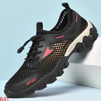 2023 Новая обувь для альпинизма и туризма на открытом воздухе, обувь из крупной сетки, мужская дышащая легкая спортивная обувь для скалолазания