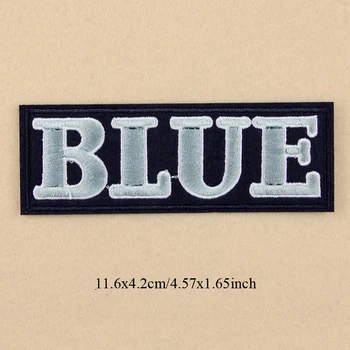 20шт parches Bordados Синие Буквы Байкерский значок Железная Аппликация Нашивка на куртку для одежды Нашивки Вышитая одежда Пэчворк