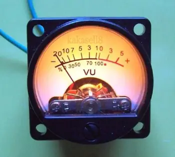 2шт Аналоговая панель VU Meter мощностью 500 630 Ом, измеритель уровня звука с теплой подсветкой 6-12 В