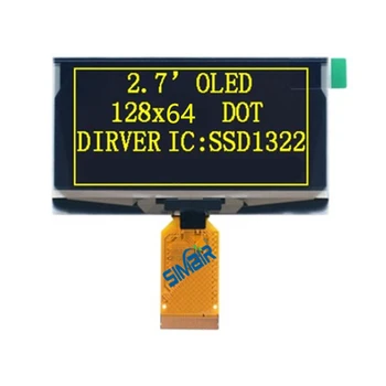 30P 2,7-дюймовый SPI/параллельный PMOLED 128 *64 3,3 В панель 128x64 ЖК-графический OLED-дисплей желтого цвета SSD1322 с 16 серыми шкалами