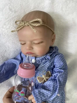 46 см Готовая кукла Reborn Baby Rosalie Sleeping Girl Реалистичная новорожденная 3D кожа Игрушечная фигурка ручной работы Подарок на День рождения для девочек lol