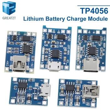 5 шт Micro USB 5V 1A 18650 TP4056 Модуль зарядного устройства для литиевых аккумуляторов, зарядная плата с защитой, двойные функции 1A Li-ion