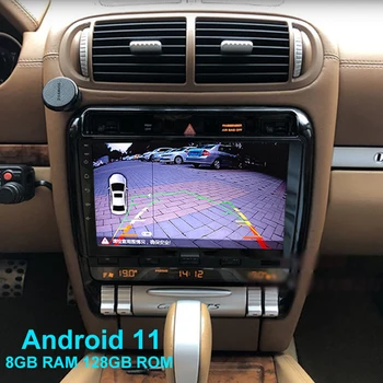 9-Дюймовый Встроенный Автомобильный Видеоплеер Android 11 Для Porshe Cayenne Turbo 2006 2Din Мультимедийное Радио GPS CarPlay Головное Устройство Сенсорный Экран