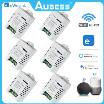 AUBESS WeLink TH-16 Smart Wifi Switch 16A Контрольный датчик температуры RF433 Пульт дистанционного управления Совместим с Alexa Siri
