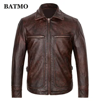BATMO 2020 новое поступление, высококачественные мужские куртки из 100% натуральной коровьей кожи, куртки из натуральной кожи, размер M-4XL PDD8