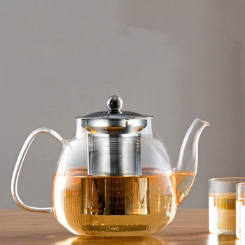GIANXI Фильтруемый Стеклянный Чайник Для Чая С Фильтром Из Нержавеющей Стали Для Приготовления Чая На Пару Чайник Puer Стеклянный Чайник Для Кофе Удобный Офисный Чайник