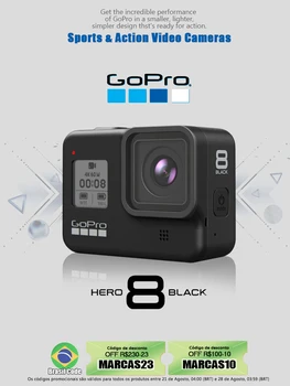 GoPro hero 8 Black стабильная 4K видео 12MP фото портативная 1080 P Спортивная Камера для прямой трансляции мотоциклов и лыж
