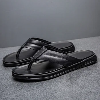 invierno slide man sapatillas кожаные ползунки для шлепанцев на подошве сандалии-слипоны slipers zapatillas мужская домашняя обувь casa de