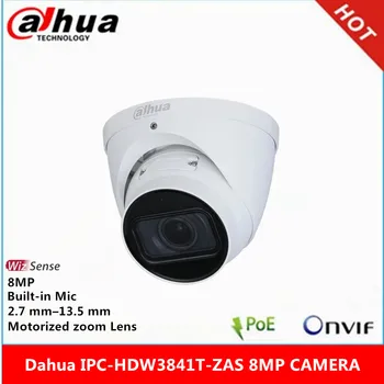 IPC-HDW3841T-ZAS Dahua 8MP IR50M с моторизованным зумом 2,7-13,5 мм, встроенный микрофон, IP-камера WizSense