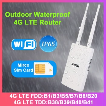 KuWFi Водонепроницаемый Наружный 4G WiFi Маршрутизатор 150 Мбит/с CAT4 LTE Маршрутизаторы 3G/4G Маршрутизатор SIM-Карты Модем для IP-Камеры/Внешнего Покрытия WiFi