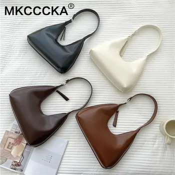 MKCCCKA Женская сумка 2023, брендовые Дизайнерские Маленькие Сумочки на молнии, модная Женская сумка через плечо, повседневные сумки-хобо из искусственной кожи
