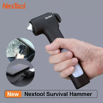 NexTool Многофункциональный Молоток для выживания Автомобильный Стеклоподъемник USB-аккумулятор для подзарядки автомобиля Аварийная Лампа Инструмент для выживания