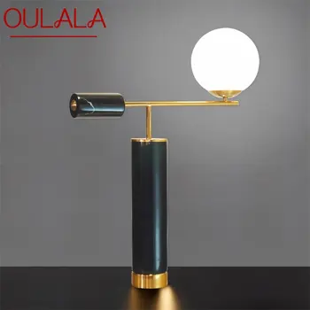 OULALA Современный настольный светильник для спальни Креативный дизайн Мраморная настольная лампа G4 Home LED Декоративная для фойе гостиной спальни отеля