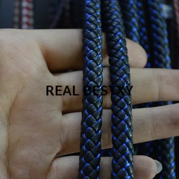 REAL BESTXY 5 м/лот, круглая плетеная Шелковая Кожаная веревка 8,5 мм, шнур для изготовления браслетов 