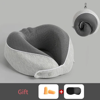 U-образная подушка Memory Cotton Может хранить дорожные подушки, подушки для ворса, подушки для защиты шеи, портативные подушки для шеи