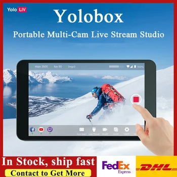 YoloLiv YoloBox Портативное многокамерное студийное устройство для прямой трансляции, Кодировщик, переключатель, Рекордер, монитор, оборудование 4 в 1