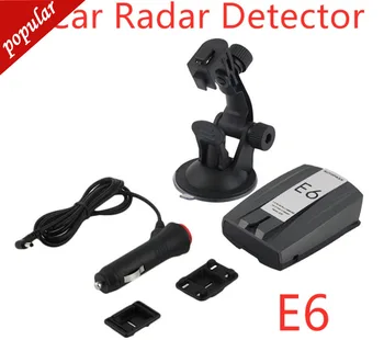 Автомобильный радар-детектор E6, предупреждающая электронная собака, 360-градусный регулятор скорости, сигнализация безопасности дорожного движения Warner, русская / английская версия