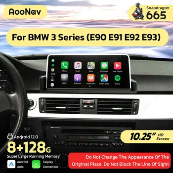 Автомобильный Радиоприемник С Сенсорным Экраном Android Для BMW E90 E91E92E93 Carplay Мониторы Аксессуары Для Дисплея Мультимедиа Авто Стерео GPS Навигация