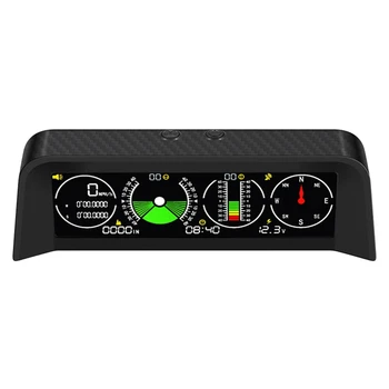 Автомобильный Электронный цифровой GPS-спидометр X90 HUD, измеритель наклона, альтиметр, Компас, Балансировщик уровня автомобиля, балансировщик наклона