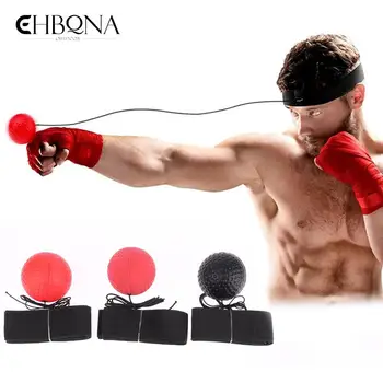 Боксерский мяч на шнурке Повязки на голову MMA Reflex Улучшают скорость реакции Спортивный бой Тренировка мышц Тренажеры для фитнеса
