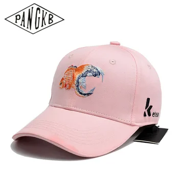 Бренд PANGKB Кепка с Золотой Рыбкой, Мультяшная высококачественная розовая девушка, леди для взрослых, повседневная солнцезащитная шляпа дальнобойщика, велосипедная кепка snapback