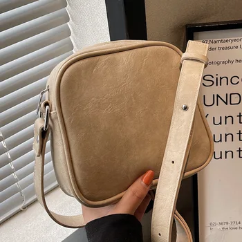 Брендовая дизайнерская женская сумка через плечо из искусственной кожи, модная простая сумка через плечо, сумочка с клапаном, тренд 2022 года