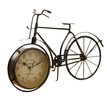Винтажные Настольные часы из железа велосипедного типа, классические, не тикающие, бесшумные, Ретро Декоративные Велосипедные часы для гостиной, кабинета, кафе B