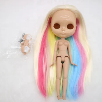 волосы на теле, кожа головы и глазной механизм для самостоятельного изготовления аксессуаров для кукол Nude blyth