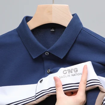 Высококачественная модная рубашка поло с буквенной вышивкой, мужская футболка с коротким рукавом, летняя деловая повседневная рубашка Paul, мужская одежда 2023 г.