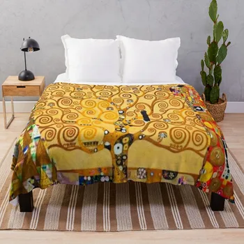 Густав Климт - одеяло с древом жизни, детское одеяло, многоцелевое одеяло для кемпинга