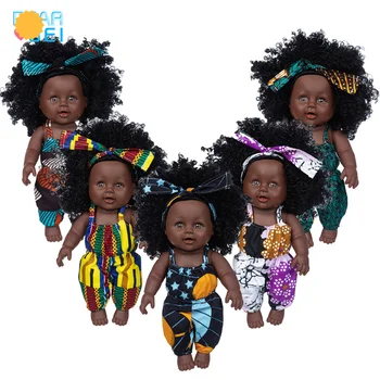 Детские куклы-пустышки, 12-дюймовые черные куклы, имитация воссоединения семьи, эмаль, комфорт, приятная рука, с которой приятно играть, яркий подарок