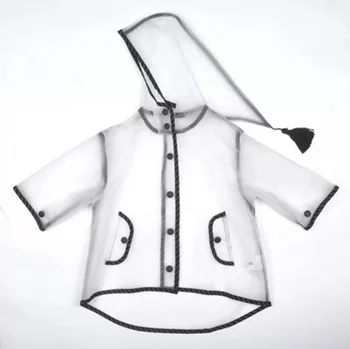 Детский прозрачный непромокаемый дождевик из полиэстера, одежда для мальчиков, модный плащ, детская куртка для маленьких девочек, пальто, дождевик, непромокаемый костюм