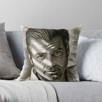 Дж. Клуни в черно-белой наволочке, роскошная наволочка, наволочки, подушки для детей, роскошная наволочка